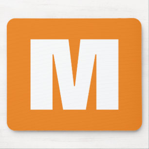 Brev Monogram Modern Stil Orange White Musmatta