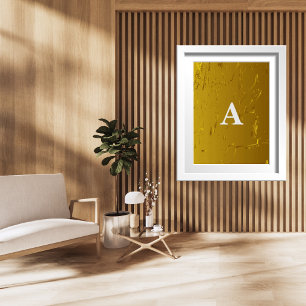 Brev Monogrammet i den moderna Snyggten Guld Pub Poster