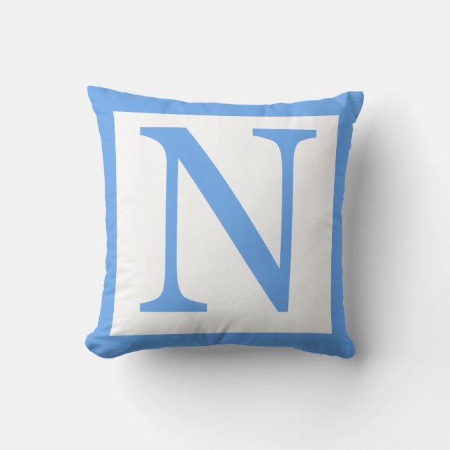 BREV N BABY BLUE GRÄNS KUDDE (Framsida)