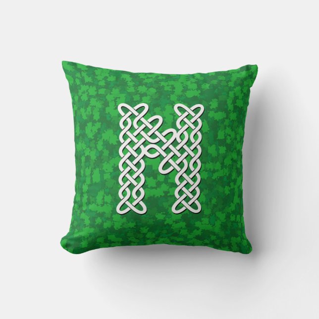 Brev N Celtic Knot Alphabet Kudde (Framsida)