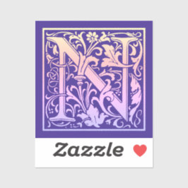 Brev N Färgfull Vintage Brev-övertoning första Klistermärken