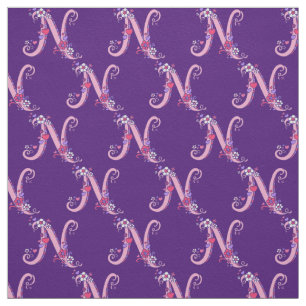 Brev N monogram dekorativ anpassningsbar Tyg