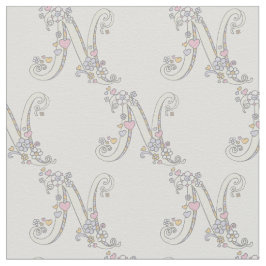 Brev N monogram dekorativ anpassningsbar Tyg