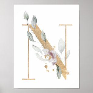 Brev N Monogram Poster