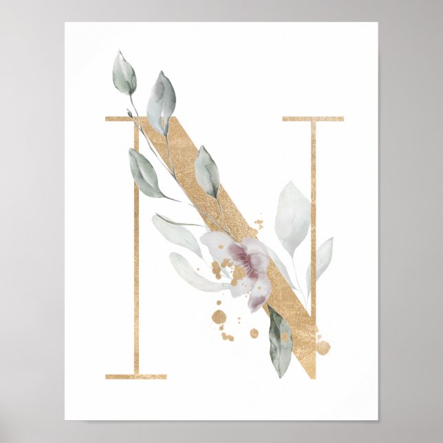 Brev N Monogram Poster (Framsidan)