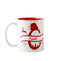 Brev Namn Santa Hat | Monogram | Anpassningsbar In