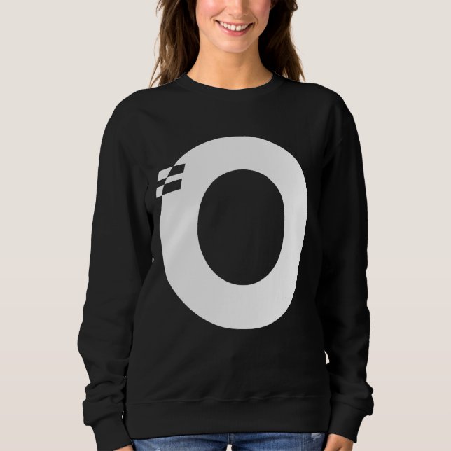 Brev O Alphabet Initial Monogram T Shirt (Framsida)