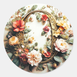 Brev O-kuvertfästet Runt Klistermärke