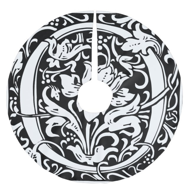 Brev O Medieval Monogram Art nouveau Julgransmatta Borstad Polyester (Framsidan)