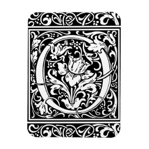 Brev O Medieval Monogram Art nouveau Magnet