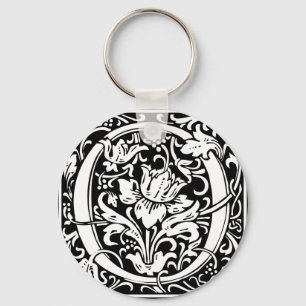Brev O Medieval Monogram Art nouveau Nyckelring
