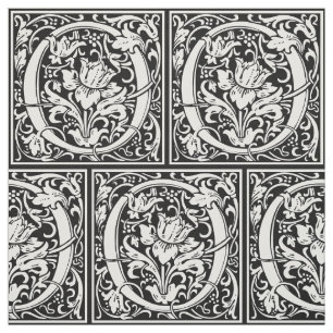 Brev O Medieval Monogram Art nouveau Tyg