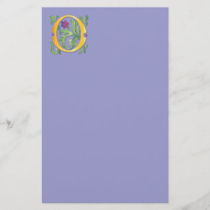 Brev O Monogram Fleur de lis Brevpapper