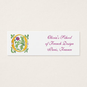 Brev O Monogram Fleur de lis Litet Visitkort