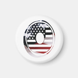 Brev O Monogram Initial USA Magnet