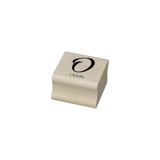 Brev O Monogram Personlig Rubber Frimärke Stämpel (Stämpel)