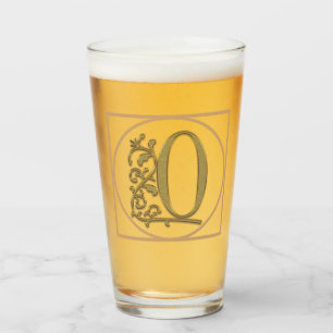BREV O MONOGRAM Vackert Bröllop New Home Gift Glaskopp