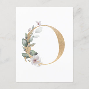 Brev O Monogram Vykort
