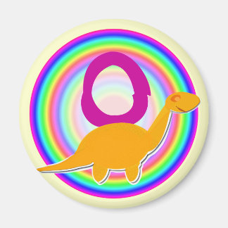 Brev O Orange Dinosaur Diplodocus Fridge Magnet
