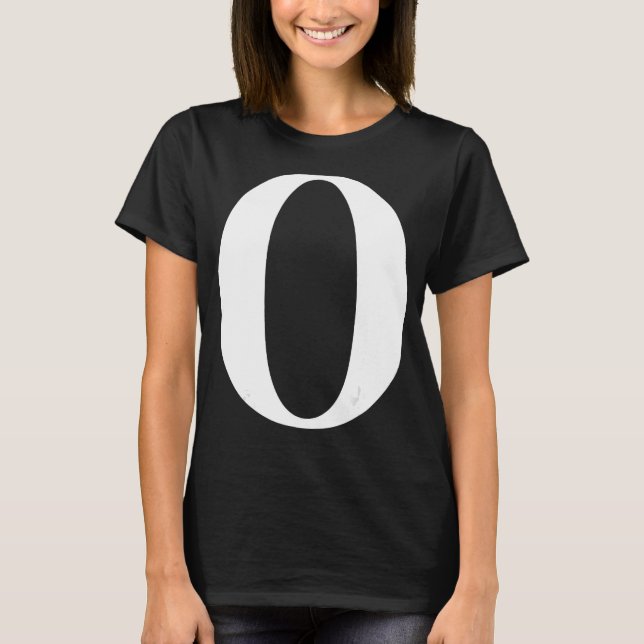 Brev O T-shirt - Alphabet Tees (Framsida)
