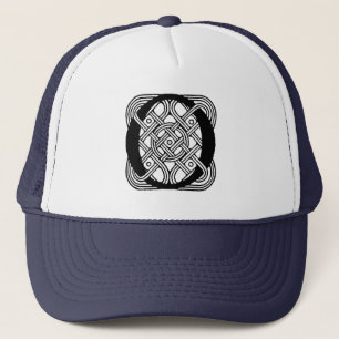 Brev O Vintage Celtic Knot Monogram Truckerkeps