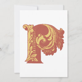 Brev ’P’-Elegant Embroized Inbjudningar