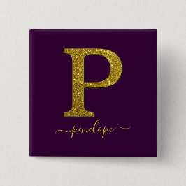 BREV P GLITTER KNAPP