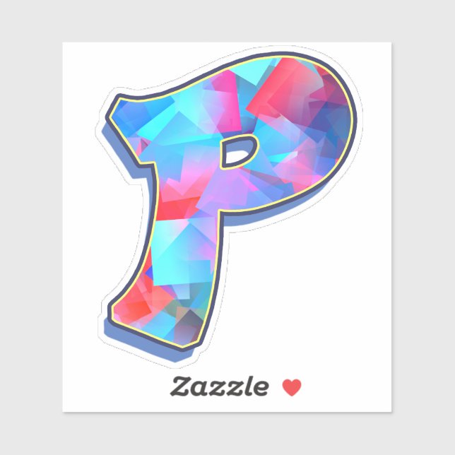 Brev P_ Graffiti Alphabet Brev Klistermärken (Ark)