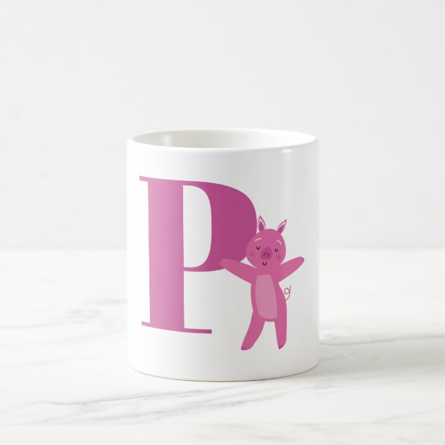 Brev P & gris Kaffemugg (Center)