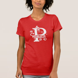 Brev P jul Monogram Initial Namn Red T Shirt