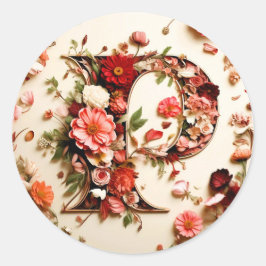 Brev P-kuvertfästet Runt Klistermärke