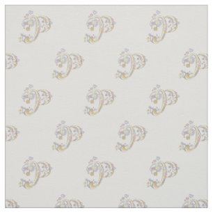 Brev P monogram dekorativ anpassningsbar Tyg