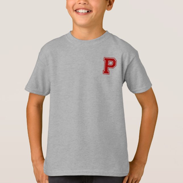 Brev P - Monogram för alfabet i Namn T Shirt (Framsida)