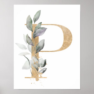 Brev P Monogram Poster