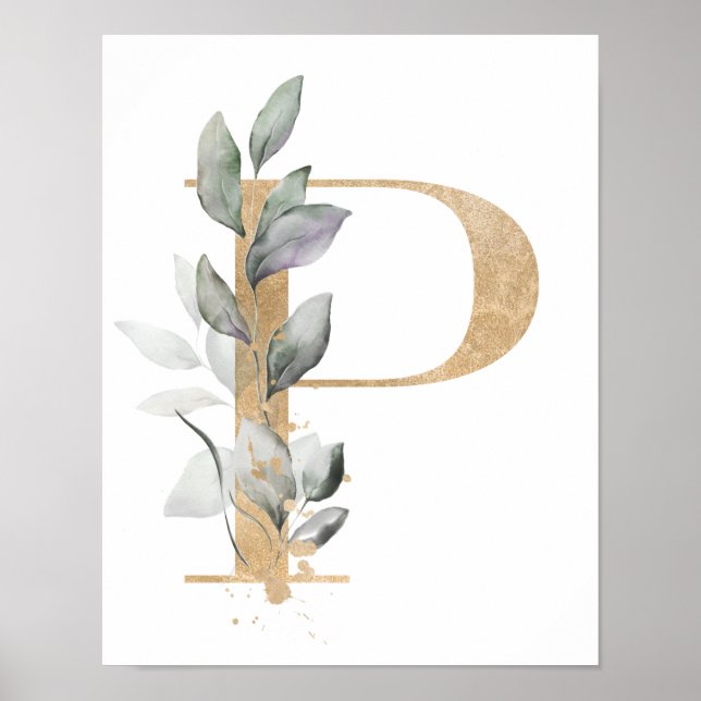 Brev P Monogram Poster (Framsidan)