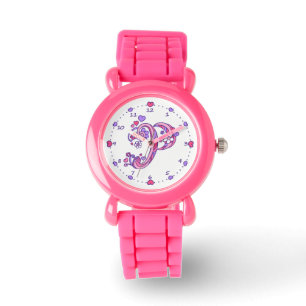 Brev P rosa monogram personlig tjejer tittar på Armbandsur