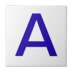 Brev Plattor - blå på vitt Kakelplatta<br><div class="desc">Keramiska plattor i brev. Övre eller nedre plattor fodral brev. Du anpassar dig med brev eller brev för den keramiska plattan eller mosaiksignalen. Tecken, husnummer i brev</div>