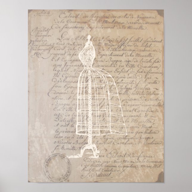 Brev Poster Vintage för adressformulär (Framsidan)