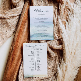 Brev-programmet Beach Wedding Välkommen Itinerary Program