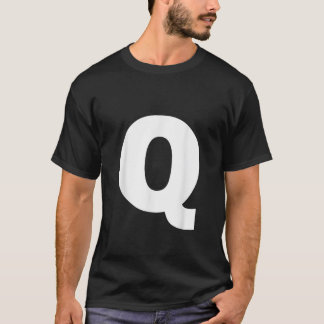 Brev Q Capital Alphabet Monogram Initial T Shirt