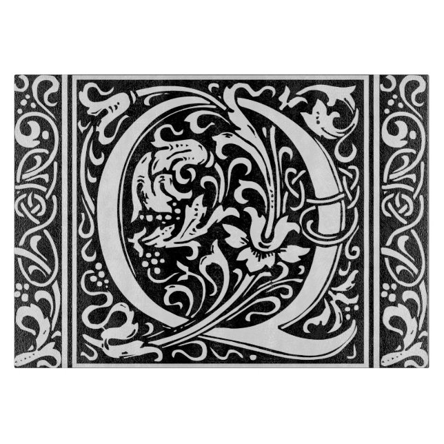 Brev Q Medieval Monogram Art nouveau (Framsidan)