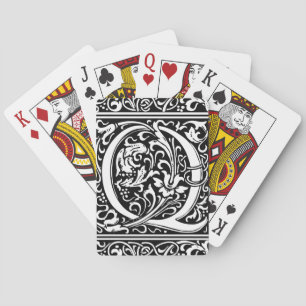 Brev Q Medieval Monogram Art nouveau Casinokort