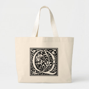 Brev Q Medieval Monogram Art nouveau Jumbo Tygkasse