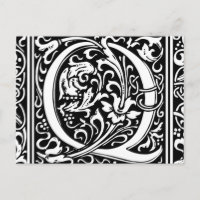 Brev Q Medieval Monogram Art nouveau