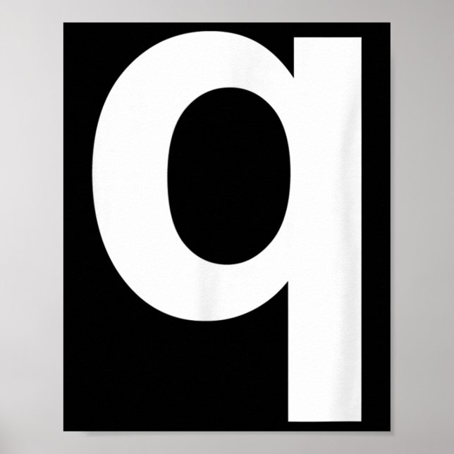 Brev Q Shirt Lower Fodral Alphabet Poster (Framsidan)