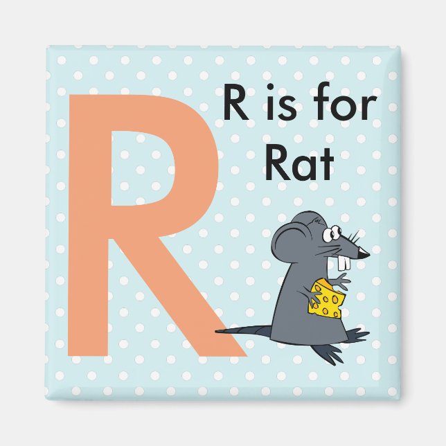 Brev R är för Råtta, Barns magnet (Framsidan)