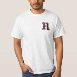 Brev R första Namn monogram första Tartan-utskrift T Shirt
