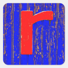 BREV r Fyrkantigt Klistermärke