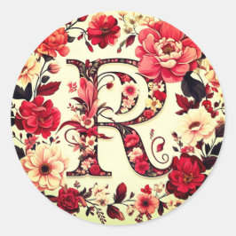 Brev R-kuvertfästet Runt Klistermärke