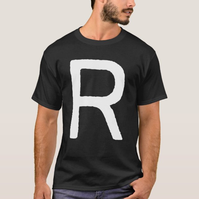 Brev R Manar Women Monogram Graphic Retro Initial T Shirt (Framsida)